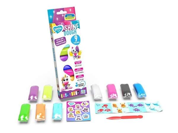 Набір для ліплення з тістом 41177, 6 кольорів Shine TM Lovin (шт.)