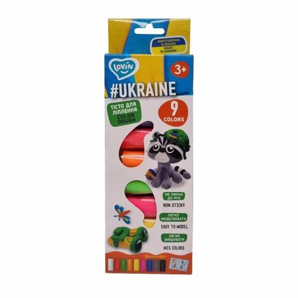 Набір для ліплення з тістом 41208 (24 шт), 9 кольорів Ukraine TM Lovin (шт.)