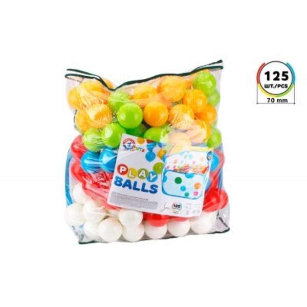 Іграшка "Набір кульок для сухих басейнів ТехноК", (125шт, 70мм) з басейном арт.8942 (шт.)