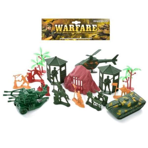 Cолдати в наборах 2069D-4 (120шт) 13шт, військова техніка 3шт, в слюді, 19,5-24-5см (шт.)