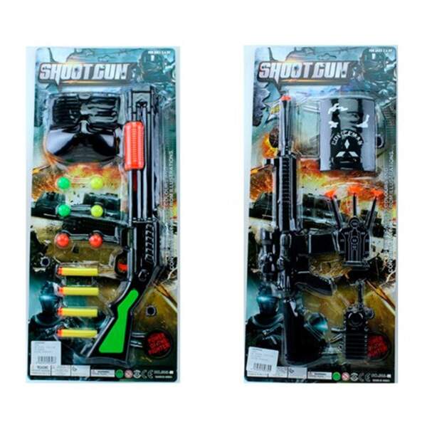 Автомат 505-2-6 (48шт) 46см, 2 види (м'які кулі, кулі-присоски), в слюді, 25-58-3,5см (шт.)