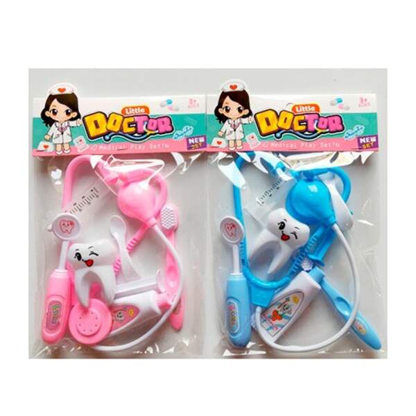 Лікар 899-Y (162шт) стетоскоп, шприц, зубна щітка, зубна паста, 2 кольори, в кульку,18,5-30-7см (шт.)