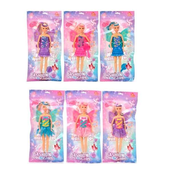 Лялька 0041-42 (80шт) 30 см, крила знімні, туфлі, 6 видів, в кульку 33-18-4см (шт.)