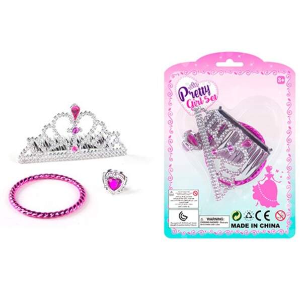 Набір аксесуарів 605-4 (288шт) діадема, кільце, браслет, на листі,15-21,5-2,5см (шт.)