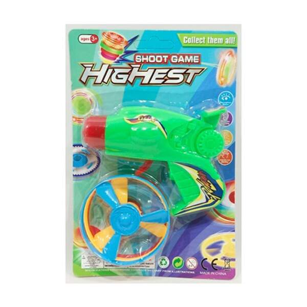 Пістолет 9803 (180шт) запуск, вертушки, 3 кольори, на листі, 14-21-3,5см (шт.)