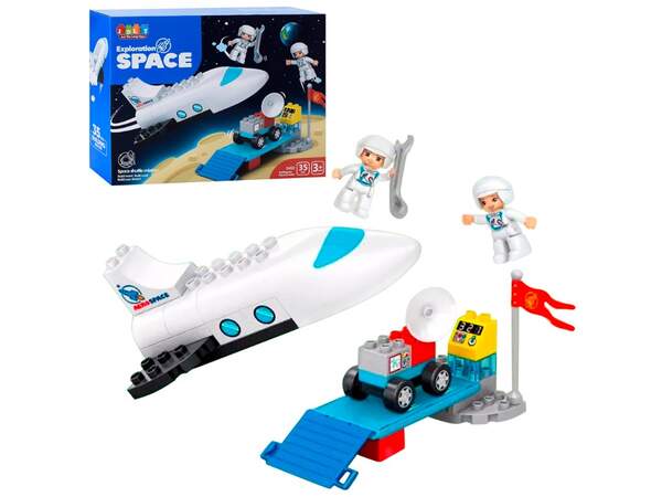 Конструктор JDLT 5452 (24шт) космічний корабель, місяцехід, база, фігурки, 35дет, в коробці, 36-28-8 (шт.)