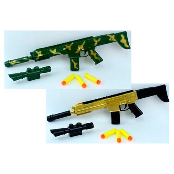 Автомат 8833-8833-1 (144шт) 43см, м'які кулі-присоски, 2 кольори, в кульку, 47-15-3см (шт.)