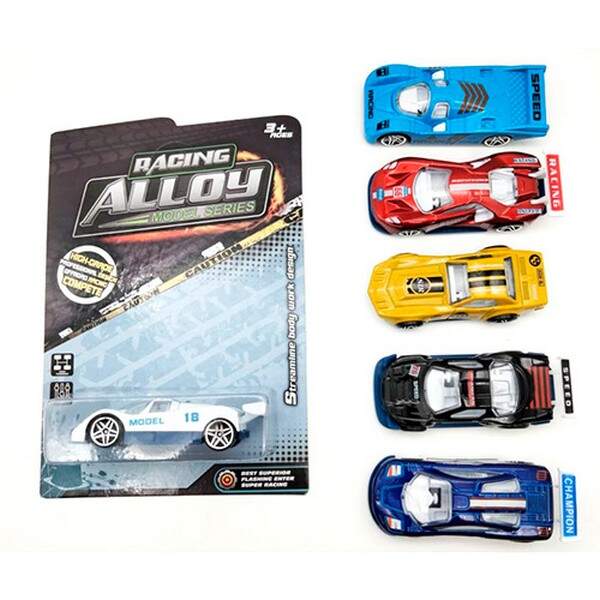 Машина S408-7 (192шт) метал, 8см, 6видів, на листі, 17-11,5-4см (шт.)