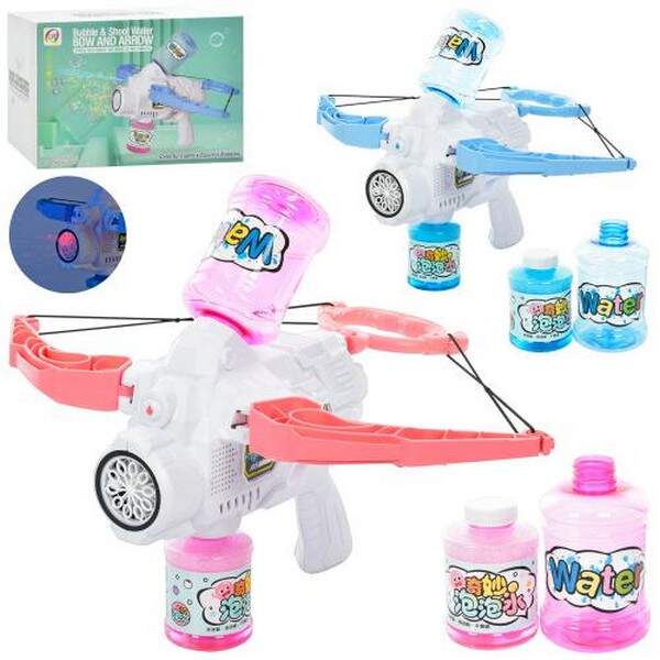 Мильна гра 777-9A (9шт) арбалет, світло, запаска в комплекті 2шт, тарілка, на бат-ці, 2 кольори, в к (шт.)