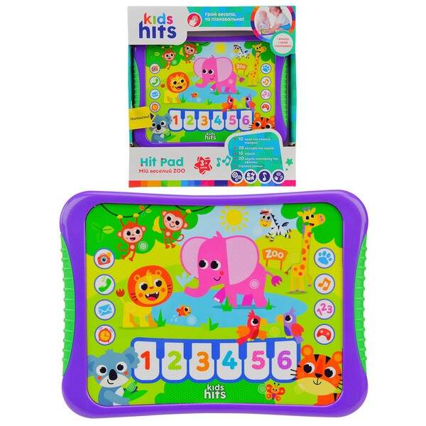 Планшет Kids Hits арт. KH01/005 (48шт)"Мій веселий Zoo"батар, на укр,назви тварин,звуки,вірши,мелод. (шт.)