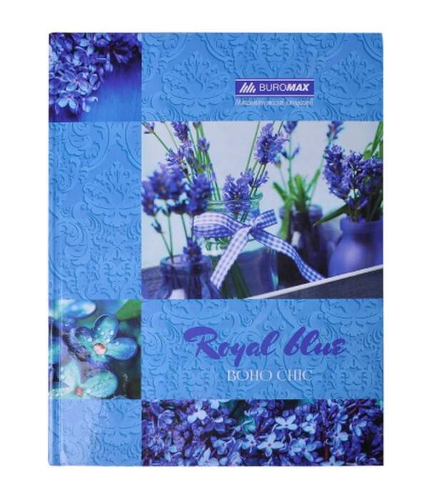Книга обліку "BOHO CHIC" 96 арк/кліт.оф.(тв. лам. обкл), А4, синій BM.2400-202 1/8 (шт.)