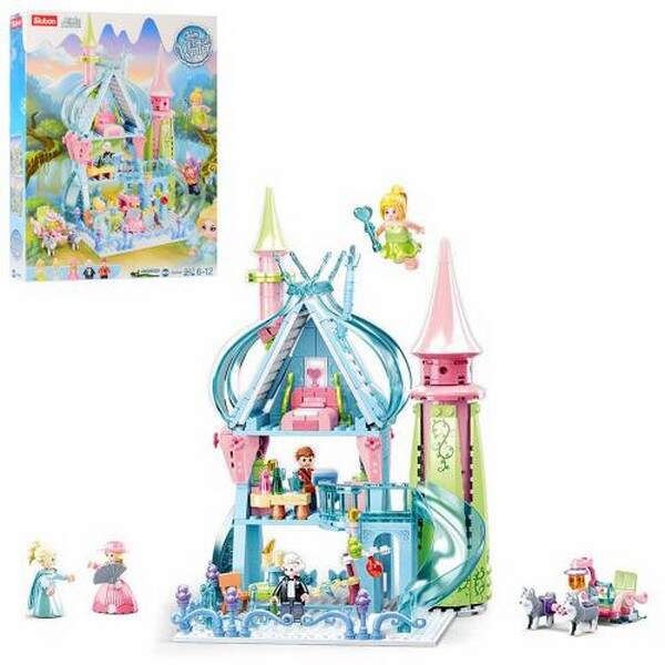 Конструктор SLUBAN M38-B0898 (12шт) замок, парк розваг, фігурки, 447дет, в кор-ці, 33,5-42,5-6,5см (шт.)