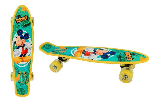 Пенні Борд 55*14 см, арт SC195603 (8шт) Міккі Маус, алюм., світло,PU (шт.)