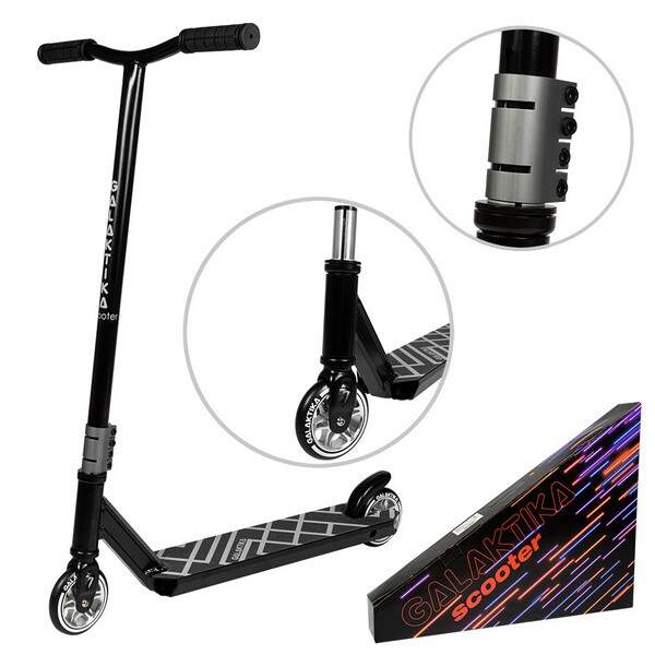 Самокат GS-0086 Black трюковий hic-система алюм/сталь PU алю 110*25мм 52(38)*11*3см/88*46см кор./4/ (шт.)