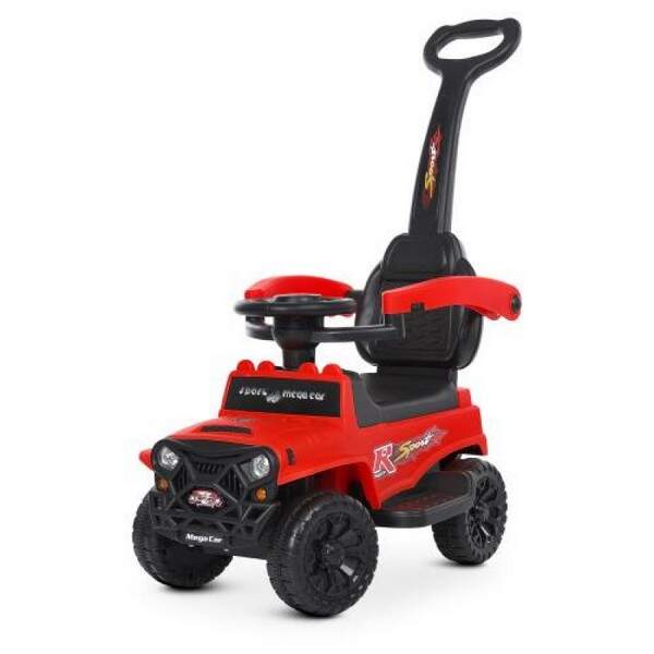 Каталка-толокар M 4845-3 (1шт) батьк.ручка, музика, світло, MP3, USB, червоний (шт.)