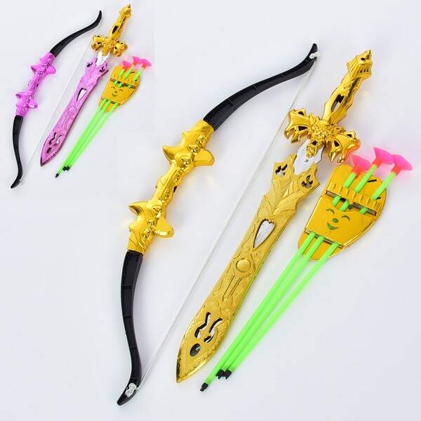 Набір зі зброєю 749-3 (96шт) меч, лук, кулі-присоски (3шт), 2 кольори, у пакеті, 15-50-3см (шт.)