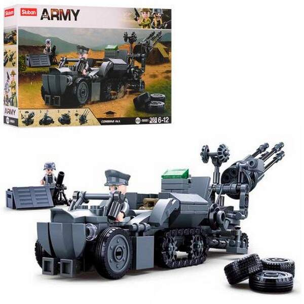 Конструктор SLUBAN M38-B0681 (16шт) військова техніка, фігурки, 368дет, в кор-ці, 38-24-7см (шт.)