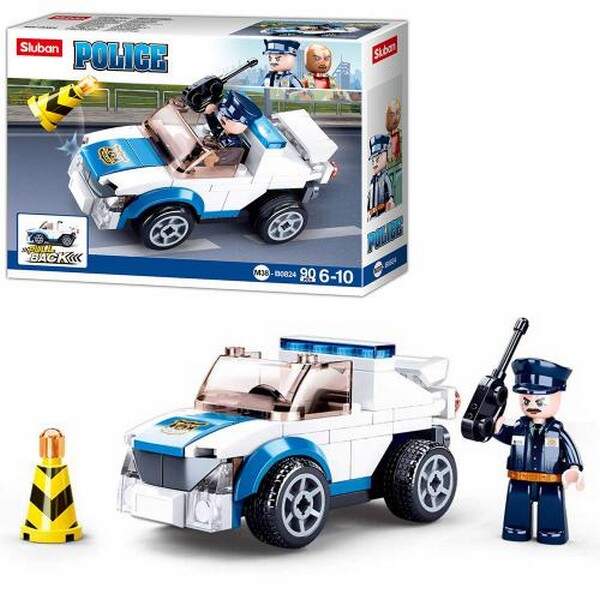 Конструктор SLUBAN M38-B0824 (72шт) поліція, джип, фігурка, 90дет, в кор-ці, 19-14,5-4,5см (шт.)