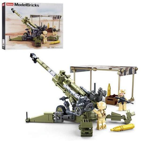 Конструктор SLUBAN M38-B0890 (32шт) зенітна установка24,8см, фігурки, 258дет, в кор-ці, 29-24-5,5см (шт.)