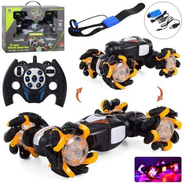 Машинка YL-73 (4шт) р/к 2,4G, акум, 30см, світло, муз., трансформ кол, управ.жест, 2 кольори, в кор (шт.)