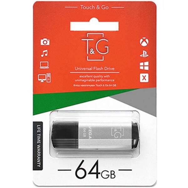 USB флеш T&G 121 Vega  series  64 Gb Silver (шт.)