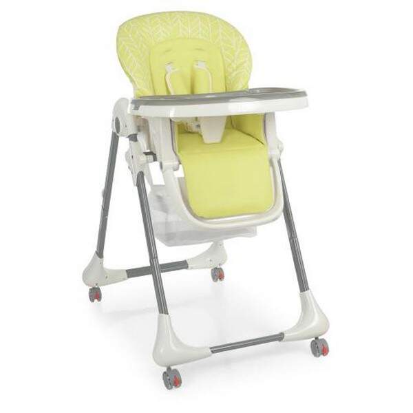 Стільчик M 3233L Lemon (1шт) для годування, 5 точ. ремені, столик висув., 4 колеса, жовтий. (шт.)