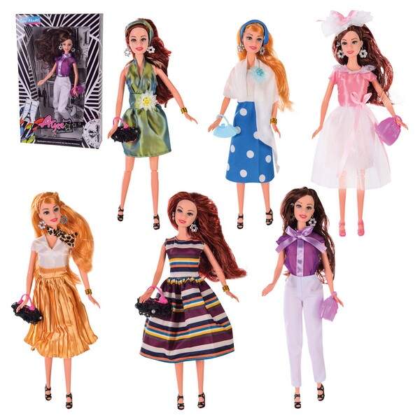 Лялька типу Барбі арт. B2025/A-F (36шт/2) 6 видів, короб.– 22*6.5*35 см, р-р іграшки – 29 см (шт.)