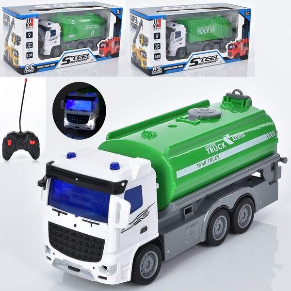 Машина FD383A (12шт) сміттєвоз, 1:30, р / в, акум, USB зряд, світло, гум. колеса, 3 види, в кор-ке, (шт.)
