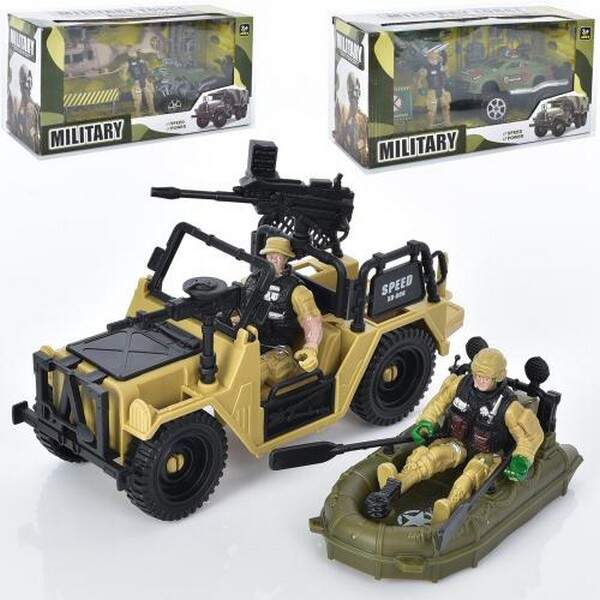 Набір з транспортом ABC11-57-58-59 (54шт) військова техніка 2шт, солдат, зброя, 3 види, у коробці (шт.)