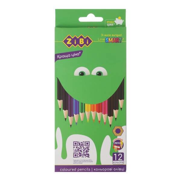 Олівці кольорові 12 кольорів SMART ZB.2424 (24/240) (шт.)