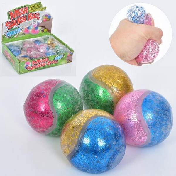 Іграшка MS 3673 (144шт) антистрес, орбіз, 7см,4кольори, 12шт в дисплеї 25-19-5,5см (шт.)