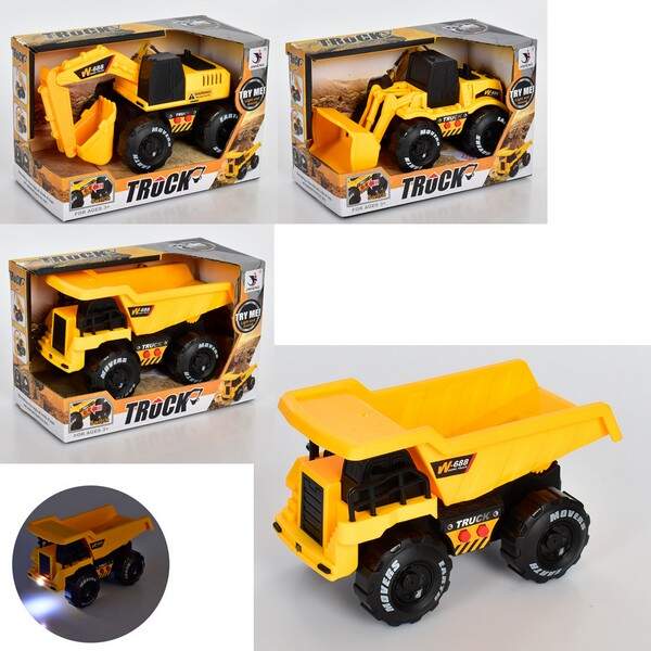 Будтехніка 1188-86-88-89 (48шт) звук, світло, 3 види (від 15см), бат(табл), в кор-ці, 17,5-11,5-9см (шт.)