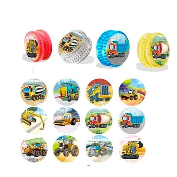 Йо-йо MR 1074 (100шт) 5,5см, техніка, світло, на бат-ці (табл), мікс видів, 4 кольори, в пакеті, 8-6 (шт.)