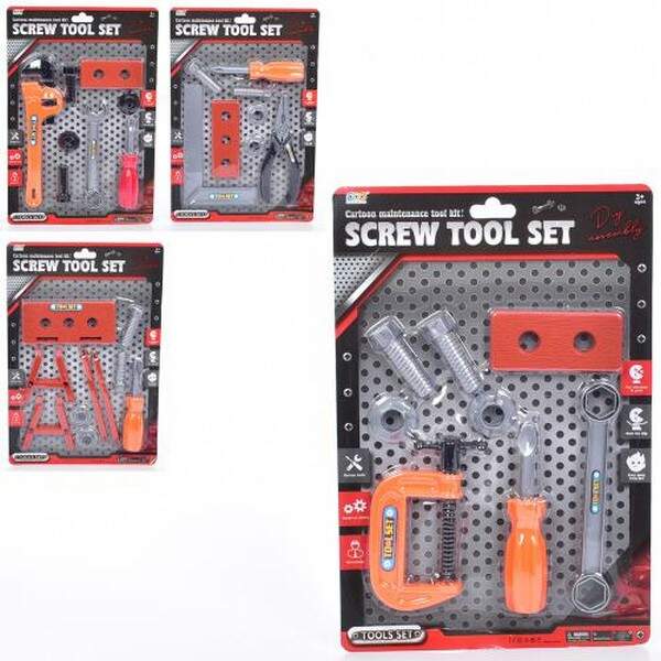 Набір iнструментів 666-0008-09 (144шт)9 предметів,4 види(мікс кольорів), на листі 32-21-3см (шт.)