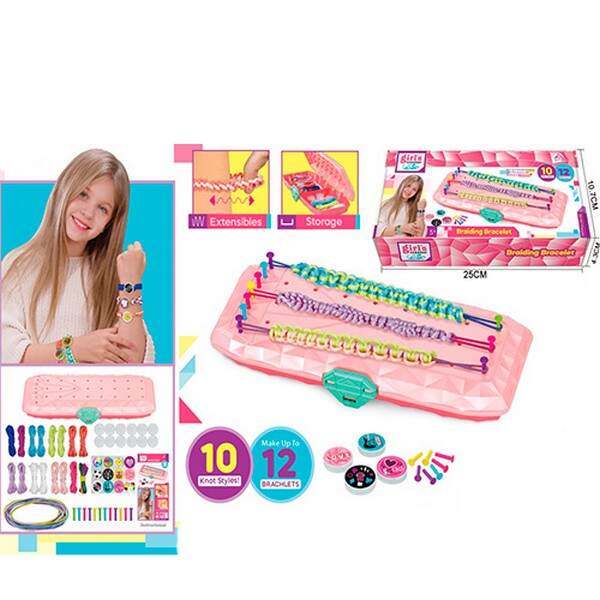 Набір для творчості MBK-515Y (36шт) для створення браслетів, футляр 23,5см, нитки, намистини, в кор- (шт.)