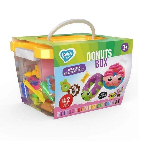 Набір для творчості TM Lovin maxi box з повітряним пластиліном (4 шт/уп) 70109 (шт.)
