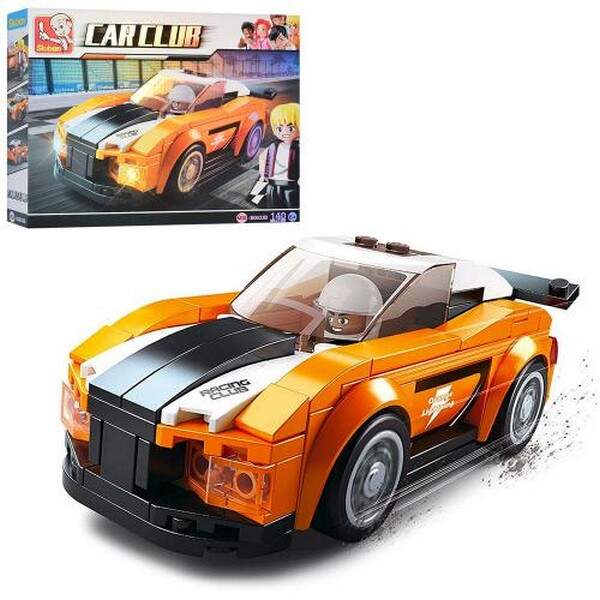 Конструктор SLUBAN M38-B0633B (60шт) перегони,машина,фігурка,140дет,в кор-ці,24-19-4,5 см (шт.)