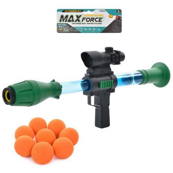 Автомат помповий 115-4 (36шт)49см, стріляє м'якими кулями, 8шт, в кульку, 60-21-6см (шт.)