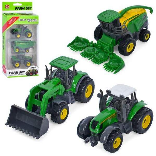 Набір з транспортом SQ82013-2K (48шт) метал, 8см, трактор, комбаїн, 3шт, 2 види, в кор-ці, 24,5-11-4 (шт.)