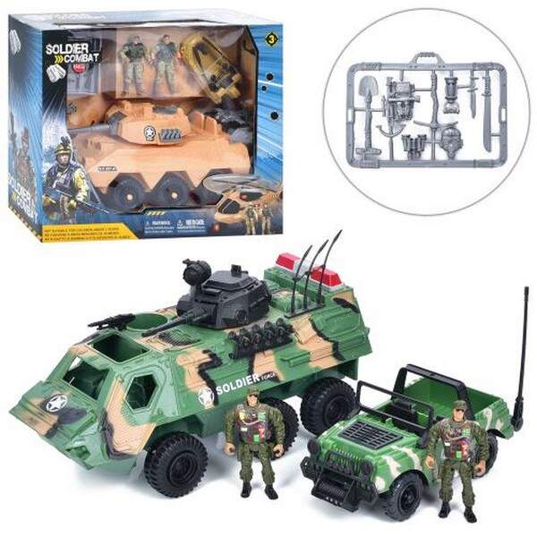 Солдати у наборах 81-55FG (12шт)фігурки 2 шт, техніка,зброя,2 види, в кор-ці 42-15-34см (шт.)