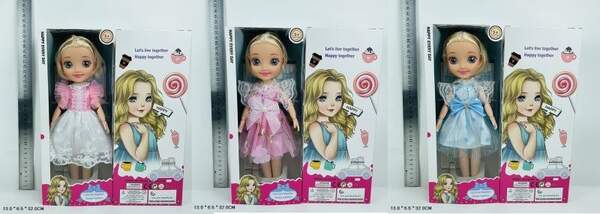 Лялька муз. арт. 202112E14/E15/E16 (48шт/2)батар. мікс 3 види короб. 13*6*32см (шт.)