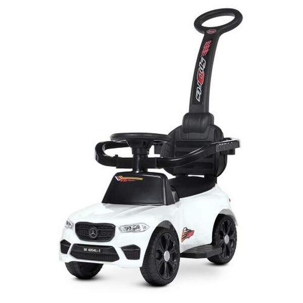 Каталка-толокар M 4854L-1 (1шт) батьк.ручка, музика, світло, MP3, USB, шкіра, білий (шт.)