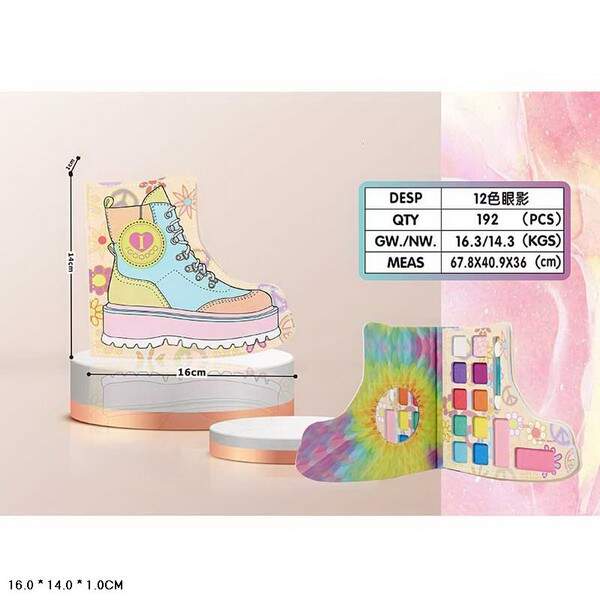 Косметика арт. LK2978 (192шт/16) тіні для повік, рум'яна 12 кольорів короб. 16*14*1см (шт.)