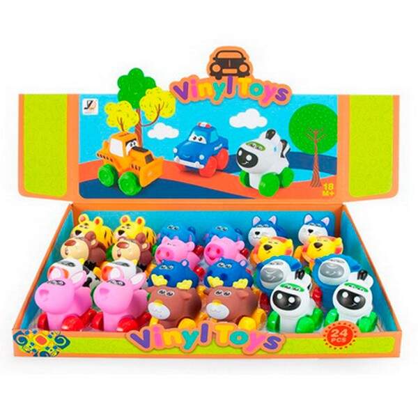 Тваринка JZD-045 (576шт) від 7см, на колесах, 24шт(12видів) в дисплеї, 36-7,5-29см (шт.)