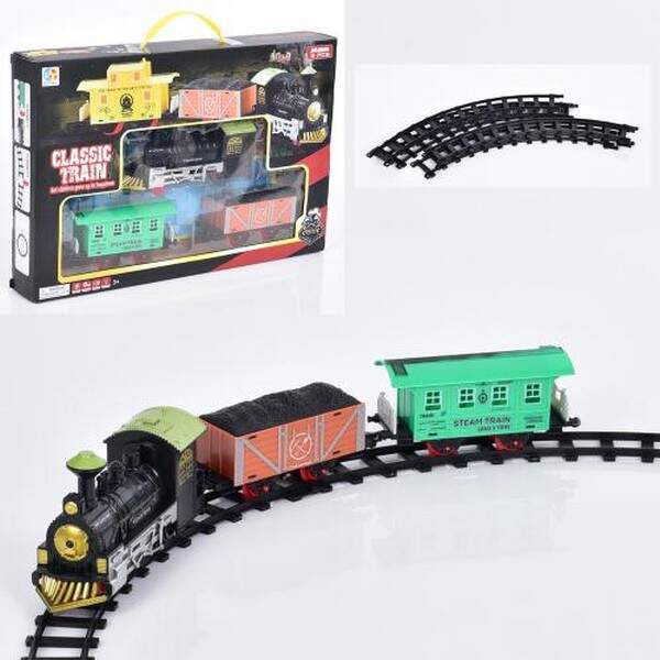 Залізниця TL47 (18шт) 235см, локомотив18см, вагон 2шт, звук, світло, на бат-ці, в кор-ку, 41-27-6см (шт.)