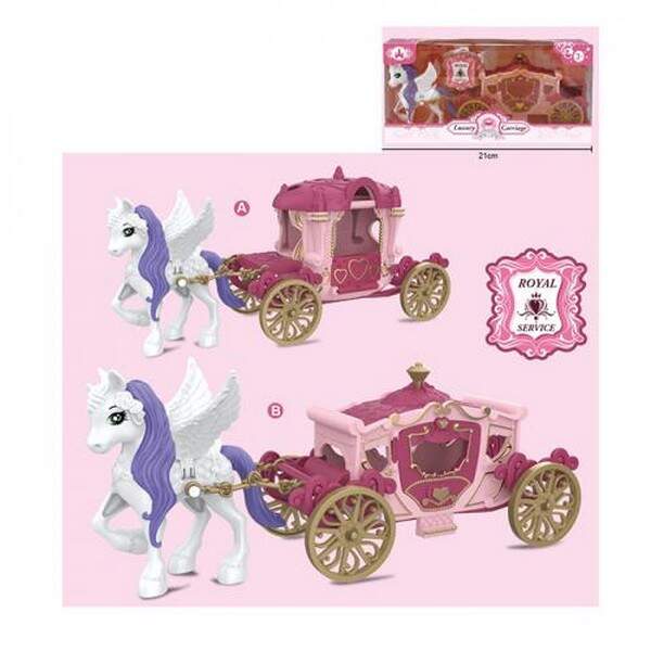 Карета SG-29058AB (108шт) конячка/пегас, 20см, 2 види, в кор-ці, 21-9,5-7см (шт.)