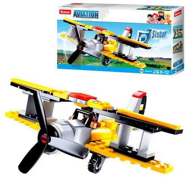 Конструктор SLUBAN M38-B0667B (72шт) літак, фігурка, 120дет, в кор-ці, 23,5-14-4,5см (шт.)