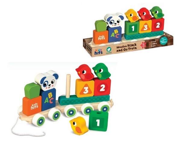 Дерев'яна іграшка Kids hits арт. KH20/037 (8шт) паровозик 29,8*13*9,1см упак. 31*13*10 см (шт.)