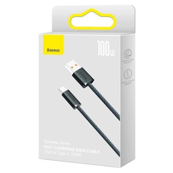 Кабель Baseus Dynamic Series Fast Charging Data Cable USB to Type-C 100W 1m Slate Gray (CALD000616) (шт.)