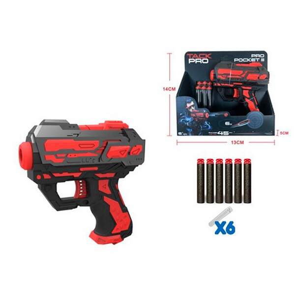 Пістолет FJ8897 (96шт) (96шт) 13см, кулі-присоски, 6шт, кор., 20-18-5,5см (шт.)
